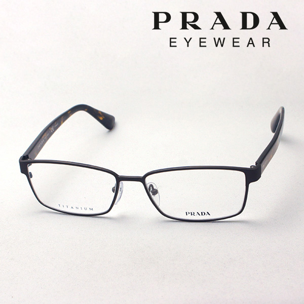 【プラダ メガネ 正規販売店】 PRADA PR50SV IAK1O1 伊達メガネ 度付き ブルーライト カット 眼鏡 スクエア Made In Japan ブラウン系