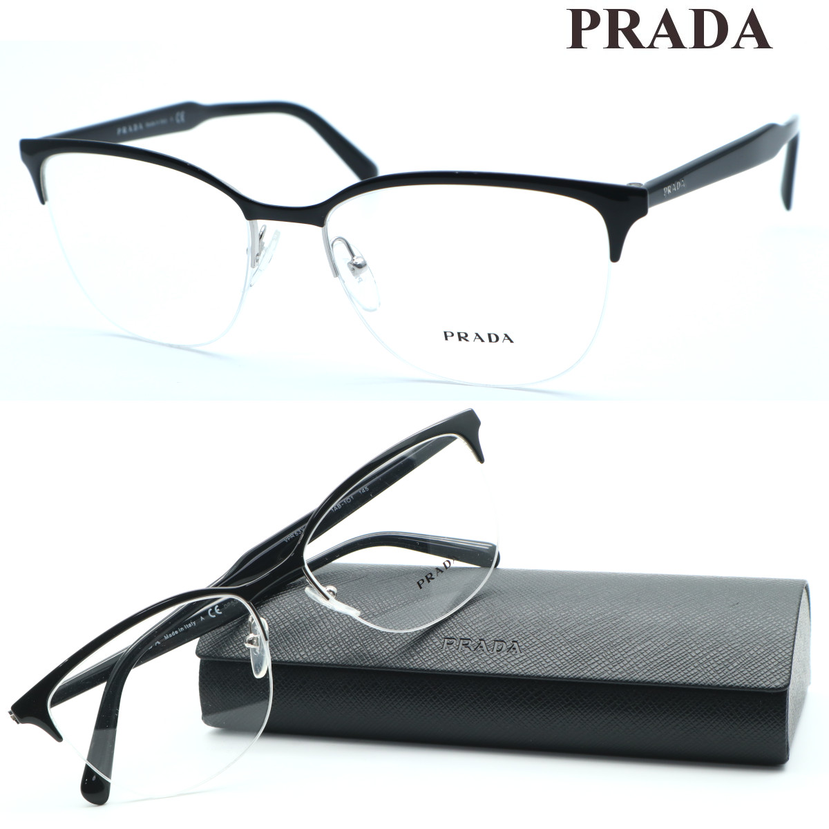 【PRADA】プラダ メガネ　VPR53V col.1AB-1O1 度付又は度無レンズ標準装備【正規品代理店品】【送料無料】
