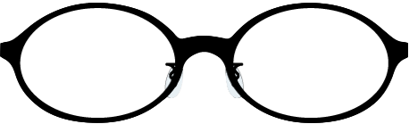 オーバル型メガネ画像